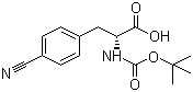 Boc-D-4-氰基苯丙氨酸分子结构 (CAS 146727-62-0)