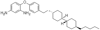 4-[4-[2-[(反式,反式)-4'-戊基[1,1'-联环己烷]-4-基]乙基]苯氧基]-1,3-苯二胺分子结构 (CAS 1467777-63-4)