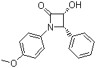 (+)-3-羟基-1-(4-甲氧基苯基)-4-苯基氮杂环丁-2-酮分子结构 (CAS 146924-94-9)
