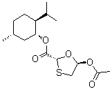 (2R,5R)-5-(Acetyloxy)-1,3-oxathiolane-2-carboxylic acid (1R,2S,5R)-5-methyl-2-(1-methylethyl)cyclohexyl ester molecular structure (CAS 147027-09-6)