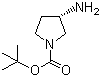 (S)-(-)-1-Boc-3-aminopyrrolidine molecular structure (CAS 147081-44-5)