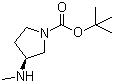 (3S)-3-(甲基氨基)吡咯烷-1-甲酸叔丁酯分子结构 (CAS 147081-59-2)
