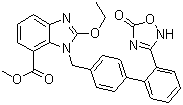 1-[[2'-(2,5-Dihydro-5-oxo-1,2,4-oxadiazol-3-yl)[1,1'-biphenyl]-4-yl]methyl]-2-ethoxy-1H-benzimidazole-7-carboxylic acid methyl ester molecular structure (CAS 147403-52-9)