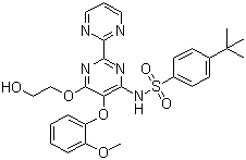 Bosentan molecular structure (CAS 147536-97-8)