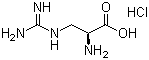 3-胍基-L-丙氨酸盐酸盐分子结构 (CAS 1482-99-1)