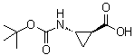 (1S,2S)-2-[[(1,1-Dimethylethoxy)carbonyl]amino]cyclopropanecarboxylic acid molecular structure (CAS 1486470-12-5)