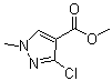3-氯-1-甲基吡唑-4-羧酸甲酯分子结构 (CAS 148934-66-1)