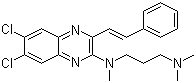 N-[6,7-Dichloro-3-(2-phenylethenyl)-2-quinoxalinyl]-N,N',N'-trimethyl-1,3-propanediamine molecular structure (CAS 149366-39-2)