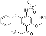 N-(4-(2-Aminoacetyl)-5-methoxy-2-phenoxyphenyl)methanesulfonamide hydrochloride molecular structure (CAS 149436-41-9)