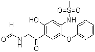 N-[4-[(Formylamino)acetyl]-5-hydroxy-2-phenoxyphenyl]methanesulfonamide molecular structure (CAS 149457-03-4)