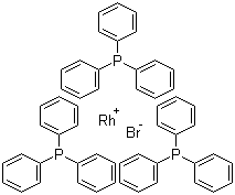 三(三苯基膦)溴化铑分子结构 (CAS 14973-89-8)