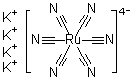 六氰基钌酸四钾分子结构 (CAS 15002-31-0)