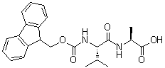 N-[芴甲氧羰基]-L-缬氨酰-L-丙氨酸分子结构 (CAS 150114-97-9)