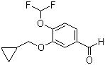 4-(Difluoromethoxy)-3-(cyclopropylmethoxy)benzaldehyde molecular structure (CAS 151103-09-2)