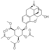 Morphine 3-beta-D-glucuronide triacetate methyl ester molecular structure (CAS 151250-15-6)