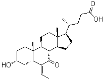 (3alpha,5beta,6Z)-6-亚乙基-3-羟基-7-氧代胆烷-24-酸分子结构 (CAS 1516887-34-5)