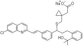 Montelukast sodium molecular structure (CAS 151767-02-1)