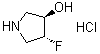 (3R,4R)-4-Fluoro-3-pyrrolidinol hydrochloride (1:1) molecular structure (CAS 1523530-25-7)