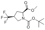 (2S,4S)-1-叔-丁基2-甲基4-(三氟甲基)吡咯烷-1,2-二羧酸酯分子结构 (CAS 1523541-90-3)