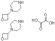 1-(3-Oxetanyl)piperazine ethanedioate (2:1) molecular structure (CAS 1523571-19-8)