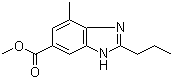 Methyl 4-methyl-2-propyl-1H-benzimidazole-6-carboxylate molecular structure (CAS 152628-00-7)