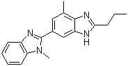2-正丙基-4-甲基-6-(1'-甲基苯并咪唑-2-基)苯并咪唑分子结构 (CAS 152628-02-9)