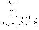 N-[5-(1,1-Dimethylethyl)-1H-pyrazol-3-yl]-N'-hydroxy-4-nitrobenzenecarboximidamide molecular structure (CAS 152828-23-4)