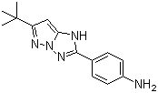 2-(4-Aminophenyl)-6-tert-butyl-1H-pyrazolo[1,5-b][1,2,4]triazole  molecular structure (CAS 152828-25-6)