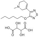 3-[4-(Hexyloxy)-1,2,5-thiadiazol-3-yl]-1,2,5,6-tetrahydro-1-methyl-pyridine (2R,3R)-2,3-dihydroxybutanedioate (1:1) molecular structure (CAS 152854-19-8)