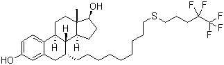 (7a,17b)-7-[9-[(4,4,5,5,5-Pentafluoropentyl)thio]nonyl]-estra-1,3,5(10)-triene-3,17-diol molecular structure (CAS 153004-31-0)