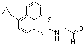 N-(4-Cyclopropyl-1-naphthalenyl)-2-formylhydrazinecarbothioamide molecular structure (CAS 1533519-86-6)