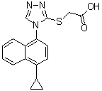 2-[[4-(4-环丙基萘-1-基)-4H-1,2,4-三唑-3-基]硫基]乙酸分子结构 (CAS 1533519-93-5)