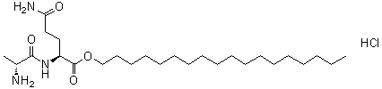 D-Alanyl-L-glutamine octadecyl ester monohydrochloride molecular structure (CAS 153508-74-8)