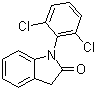 1-(2,6-二氯苯基)-1,3-二氢-2H-吲哚-2-酮分子结构 (CAS 15362-40-0)