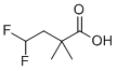 4,4-二氟-2,2-二甲基丁酸分子结构 (CAS 1536988-56-3)
