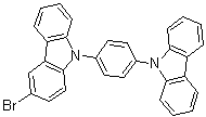 3-溴-9-[4-(9H-咔唑-9-基)苯基]-9H-咔唑分子结构 (CAS 1537218-76-0)