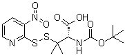 N-[(1,1-Dimethylethoxy)carbonyl]-3-[(3-nitro-2-pyridinyl)dithio]-D-valine molecular structure (CAS 153815-23-7)