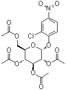 2-Chloro-4-nitrophenyl 2,3,4,6-tetra-O-acetyl-alpha-D-glucopyranoside molecular structure (CAS 153823-58-6)