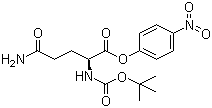 2-叔丁氧羰基氨基-4-氨基甲酰基丁酸 4-硝基苯酯分子结构 (CAS 15387-45-8)