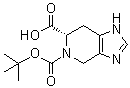 (S)-1,4,6,7-四氢-5H-咪唑并[4,5-c]吡啶-5,6-二甲酸 5-叔丁基酯分子结构 (CAS 153982-44-6)