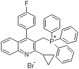 [[2-Cyclopropyl-4-(4-fluorophenyl)-3-quinolinyl]methyl]triphenylphosphonium bromide molecular structure (CAS 154057-58-6)