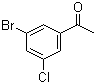 3'-溴-5'-氯苯乙酮分子结构 (CAS 154257-85-9)