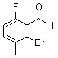 2-溴-6-氟-3-甲基苯甲醛分子结构 (CAS 154650-16-5)