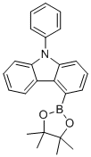 9-苯基-4-(4,4,5,5-四甲基-1,3,2-二氧硼杂环戊烷-2-基)-9H-咔唑分子结构 (CAS 1547492-13-6)