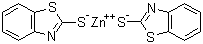 Zinc 2-mercaptobenzothiazole molecular structure (CAS 155-04-4)