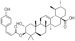3beta-顺式-对香豆酰氧基-2alpha-羟基乌苏-12-烯-28-酸分子结构 (CAS 155800-17-2)