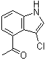 1-(3-氯-1H-吲哚-4-基)乙酮分子结构 (CAS 1558171-43-9)