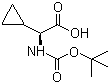 Boc-L-环丙基甘氨酸分子结构 (CAS 155976-13-9)