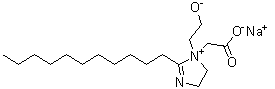 月桂酰两性基乙酸钠分子结构 (CAS 156028-14-7)