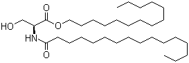 N-棕榈酰基-L-丝氨酸十四烷基酯分子结构 (CAS 156042-32-9)